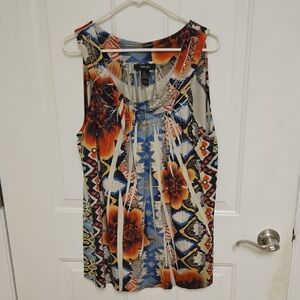 Style & Co. Multicolor Sleeveless Top